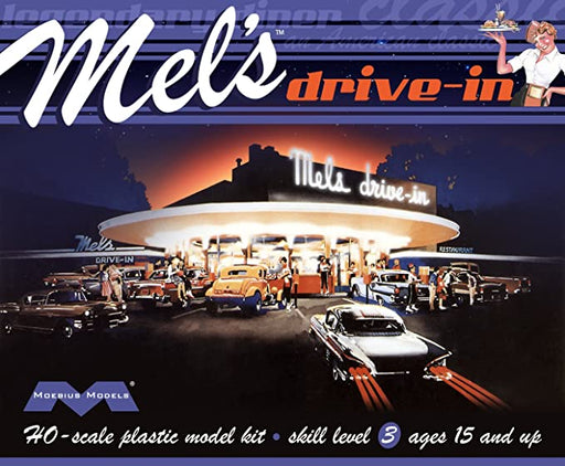 Moebius Models 935 1/87 HO Scale Mel's Drive In Kit — White Rose Hobbies